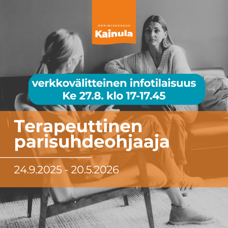 Verkkovälitteinen infotilaisuus 27.8. klo 17-17.45: Terapeuttinen parisuhdeohjaaja